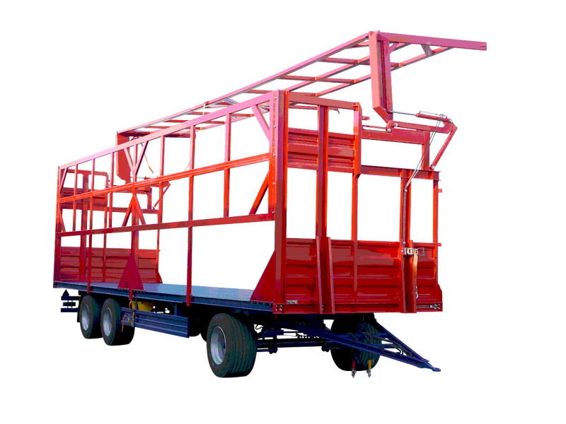 MezTec Ballenwagen 24 t Freigestellt in rot MezTec Ballenwagen 24 t Freigestellt
